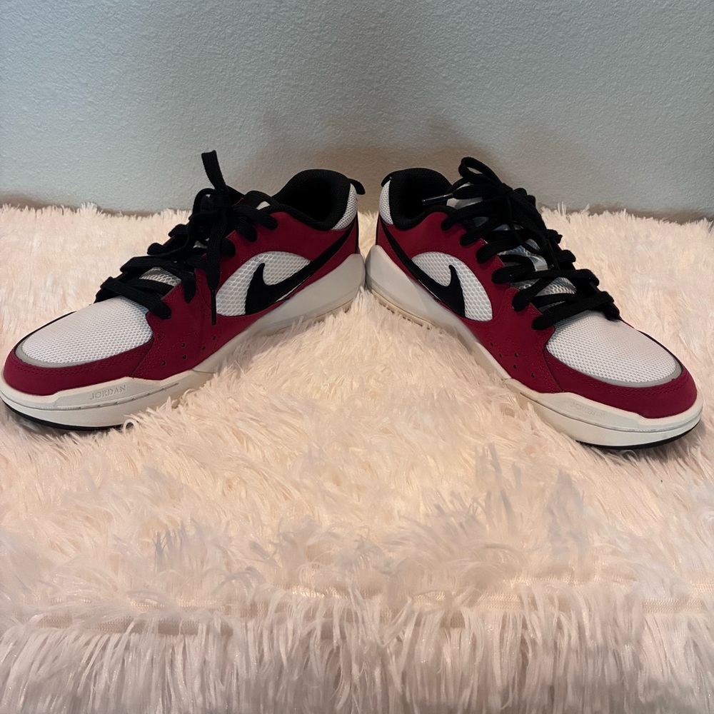 Nike Burgundy and White Athletic Shoes